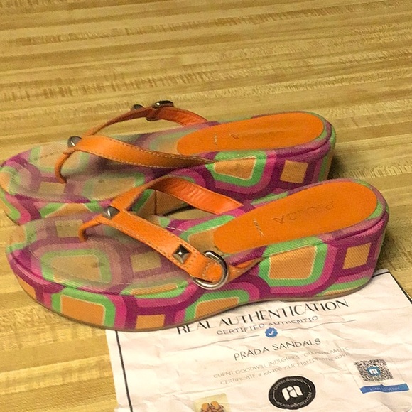 Prada Wedge Sandals - Picture 1 of 6